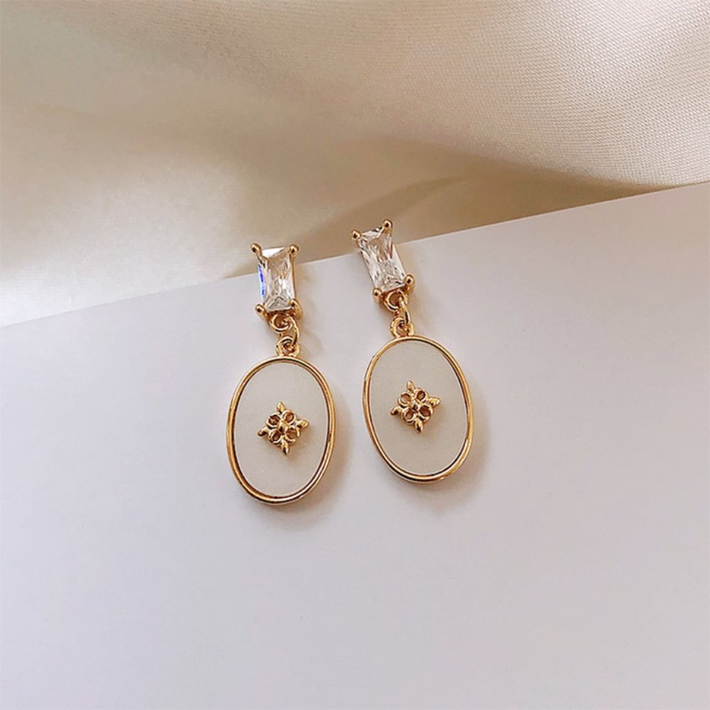 Oval Drop Earring